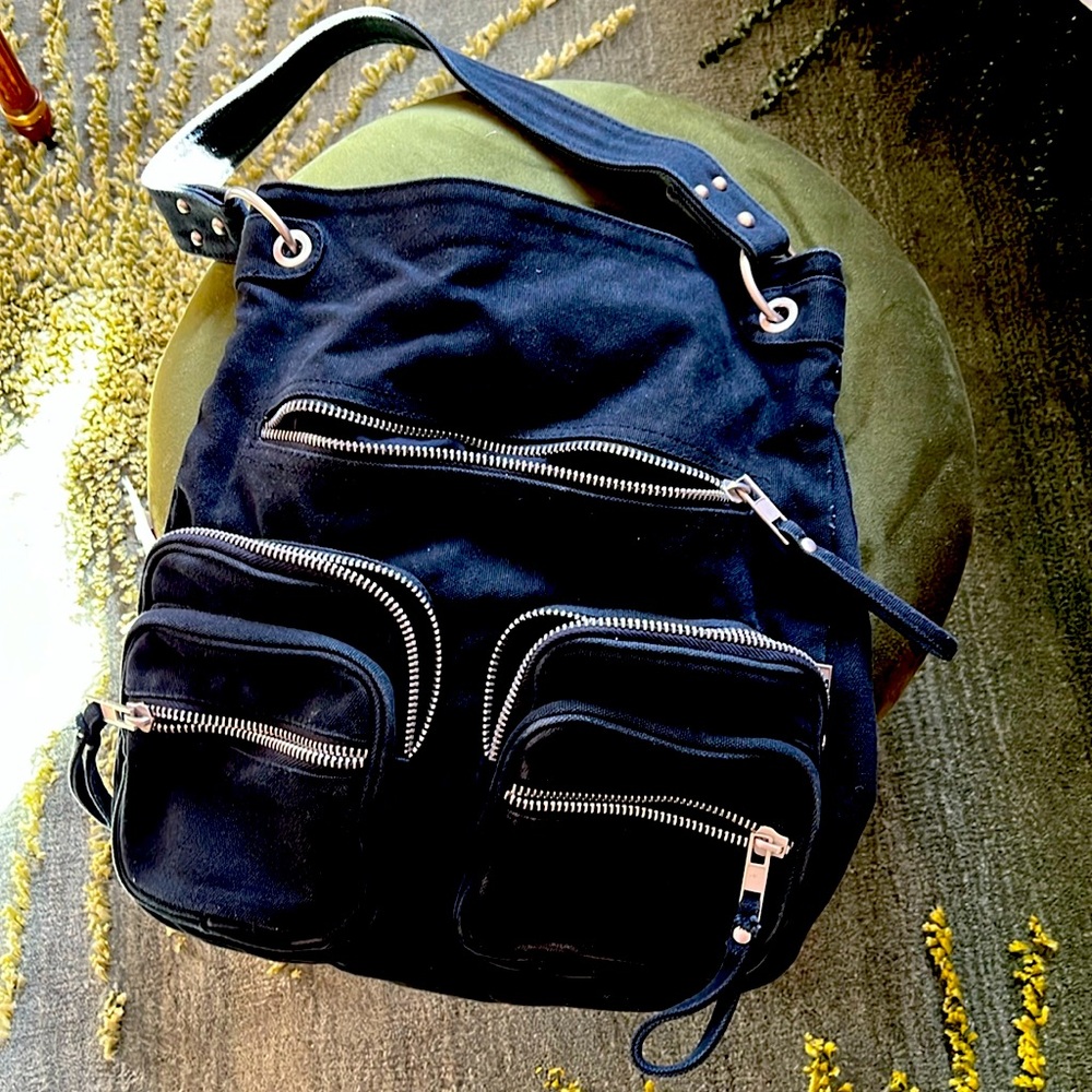 Old Navy shoulder pack, heavy denim, black